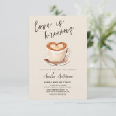 ラブイズブルーイングコーヒーブライダルシャワー 招待状 (スタンド正面)