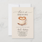 ラブイズブルーイングコーヒーブライダルシャワー 招待状 (正面)