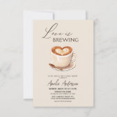 ラブイズブルーイングコーヒーブライダルシャワー 招待状 (正面)