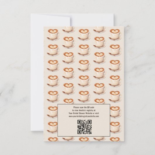 ラブイズブルーイングコーヒーブライダルシャワー 招待状 (裏面)