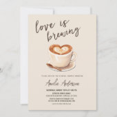 ラブイズブルーイングコーヒーブライダルシャワー 招待状 (正面)