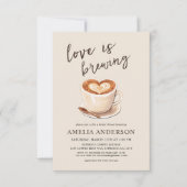 ラブイズブルーイングコーヒーブライダルシャワー 招待状 (正面)