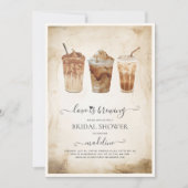ラブイズブルーイングコーヒーブライダルシャワー 招待状 (正面)