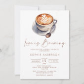 ラブイズブルーイングコーヒーブライダルシャワー 招待状 (正面)