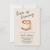 ラブイズブルーイングコーヒーブライダルシャワー 招待状 (正面)