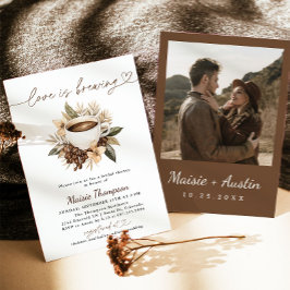 ラブイズブルーイングコーヒーブライダルシャワー 招待状