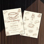 ラブイズブルーイングコーヒーブライダルシャワー 招待状