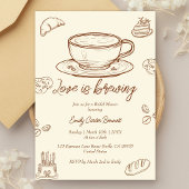 ラブイズブルーイングコーヒーブライダルシャワー 招待状