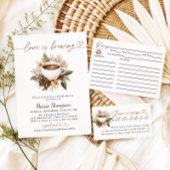 ラブイズブルーイングコーヒーブライダルシャワー 招待状