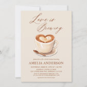 ラブイズブルーイングコーヒーブライダルシャワー 招待状 (正面)