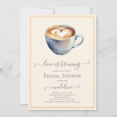 ラブイズブルーイングコーヒーブライダルシャワー 招待状 (正面)