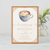 ラブイズブルーイングコーヒーブライダルシャワー 招待状 (スタンド正面)