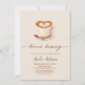 ラブイズブルーイングコーヒーブライダルシャワー 招待状 (正面)