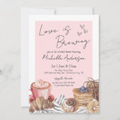 ラブイズブルーイングコーヒーブランチブライダルシャワー 招待状 (正面)