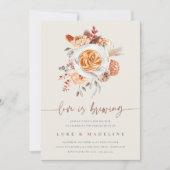 ラブイズブルーイングコーヒーブランチ婚約パーティ 招待状 (正面)