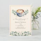 ラブイズブルーイングコーヒーユーカリブライダルシャワー 招待状 (スタンド正面)