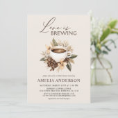 ラブイズブルーイングコーヒーラテボホブライダルシャワー 招待状 (スタンド正面)