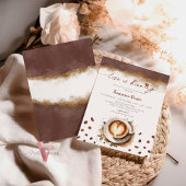 ラブイズブルーイングコーヒーラバーズブライダルシャワー招待状 招待状