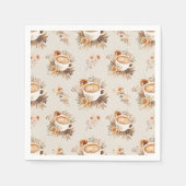 ラブイズブルーイングコーヒー秋ブライダルシャワー スタンダードカクテルナプキン (正面)