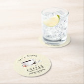 ラブイズブルーイングコーヒー結婚式の引き出物 ラウンドペーパーコースター (インサイチュ)