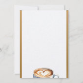 ラブイズブルーイングコーヒー金ゴールドブライダルシャワー 招待状 (裏面)