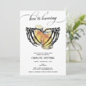 ラブイズブルーイングスケルトンハンズビールブライダルシャワー 招待状 (スタンド正面)