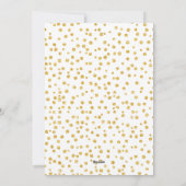 ラブイズブルーイングティーシャワー金ゴールドグリッター招待状 シーズンカード (裏面)