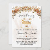 ラブイズブルーイングティーブライダルシャワー秋招待状 シーズンカード (正面)