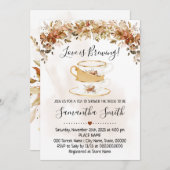 ラブイズブルーイングティーブライダルシャワー秋招待状 シーズンカード (正面/裏面)