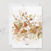 ラブイズブルーイングティーブライダルシャワー秋招待状 シーズンカード (裏面)