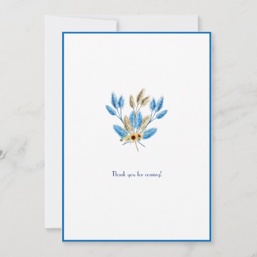 ラブイズブルーイングティー招待状ブライダルシャワー 招待状 (裏面)