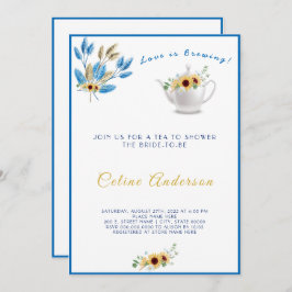 ラブイズブルーイングティー招待状ブライダルシャワー 招待状