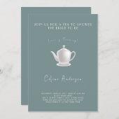 ラブイズブルーイングティー招待状ブライダルシャワー 招待状 (正面/裏面)
