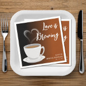 ラブイズブルーイングテラコッタ&ブラックブライダルシャワー スタンダードカクテルナプキン