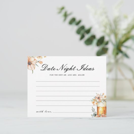 ラブイズブルーイングデイトナイトアイディアブライダルシャワー エンクロージャーカード (スタンド正面)