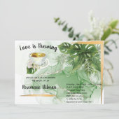 ラブイズブルーイングトロピカルパーム茶ブライダルシャワー 招待状 (スタンド正面)