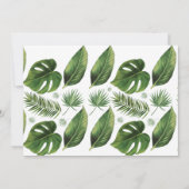 ラブイズブルーイングトロピカルパーム茶ブライダルシャワー 招待状 (裏面)