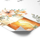 ラブイズブルーイングドリンクバーサインブライダルシャワー ポスター (角)