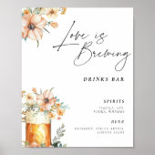 ラブイズブルーイングドリンクバーサインブライダルシャワー ポスター (正面)