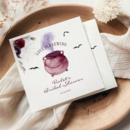 ラブイズブルーイングハロウィーンブライダルシャワー スタンダードカクテルナプキン