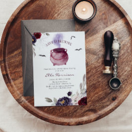 ラブイズブルーイングハロウィーンブライダルシャワー 招待状