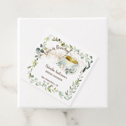 ラブイズブルーイングハーブティーブライダルシャワー フェイバータグ (インサイチュ)