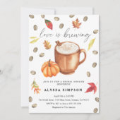 ラブイズブルーイングパンプキンラテブライダルシャワー 招待状 (正面)