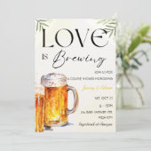 ラブイズブルーイングビールブライダルカップルウェディングシャワー 招待状 (スタンド正面)