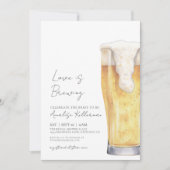 ラブイズブルーイングビールブライダルシャワー 招待状 (正面)