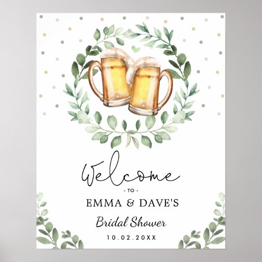 ラブイズブルーイングビール応援ブライダルシャワーへようこそ ポスター (正面)