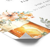 ラブイズブルーイングフラワーバーサインブライダルシャワー ポスター (角)