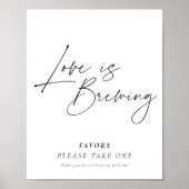 ラブイズブルーイングフラワーバーサインブライダルシャワー ポスター (正面)