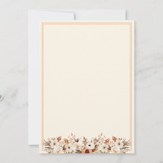 ラブイズブルーイングフローラコーヒーブライダルシャワー 招待状 (裏面)