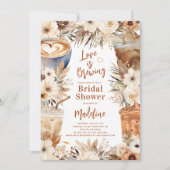 ラブイズブルーイングフローラコーヒーブライダルシャワー 招待状 (正面)